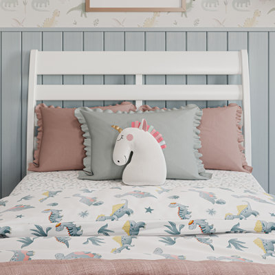 Ashmun Solid Wood Sleigh Slat Panel Headboard