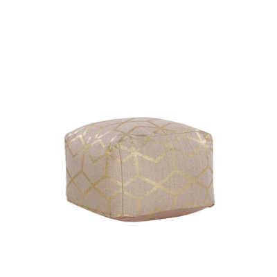 Langara 56cm Wide Square Geometric Pouffe Ottoman
