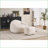 Memory Foam Bean Bag Chair for Adults &amp; Teens – Soft Chenille Lazy Sofa with Filling | Round | Teddy-1804672523