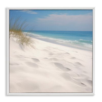 Seabreeze Sandy Footprints Framed Giclee Art by Lazar Studio