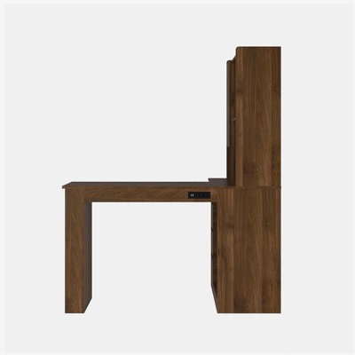 L Shaped Desk,Computer Desk with Drawers,Bookshelf,with LED Light,Modern Corner Desk,Home Office Desk,L-Shaped Study Table Writing Desk,Corner Gaming Computer Desk with Storage