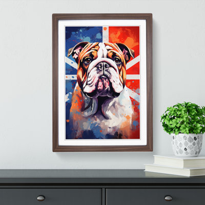 British Bulldog Abstract No.2 - Framed Print