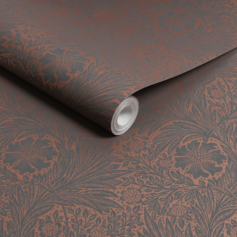 Rouleau de papier peint L 33 pi x l 20,5 po Thora, Gris anthracite