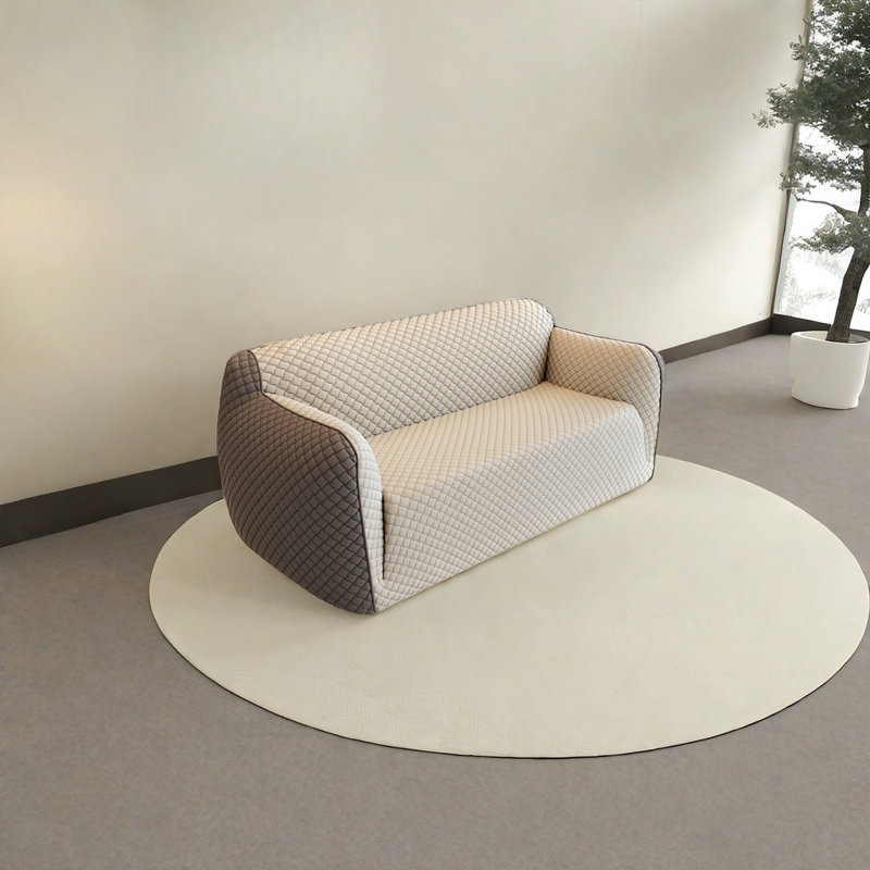 Canapé lumineux et luxueux, Gris / Blanc cassé