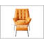 Ensemble de fauteuil et repose-pieds 2 pièces Quiza, cuir fleur-107417378