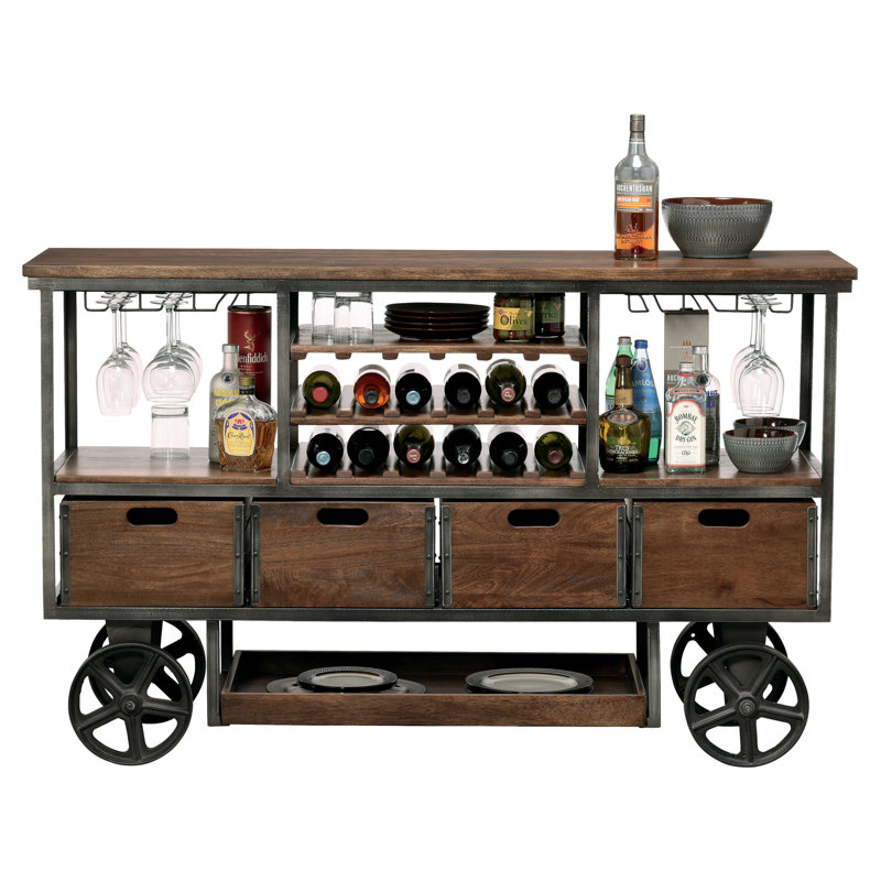 Budge Solid Wood Bar Cabinet