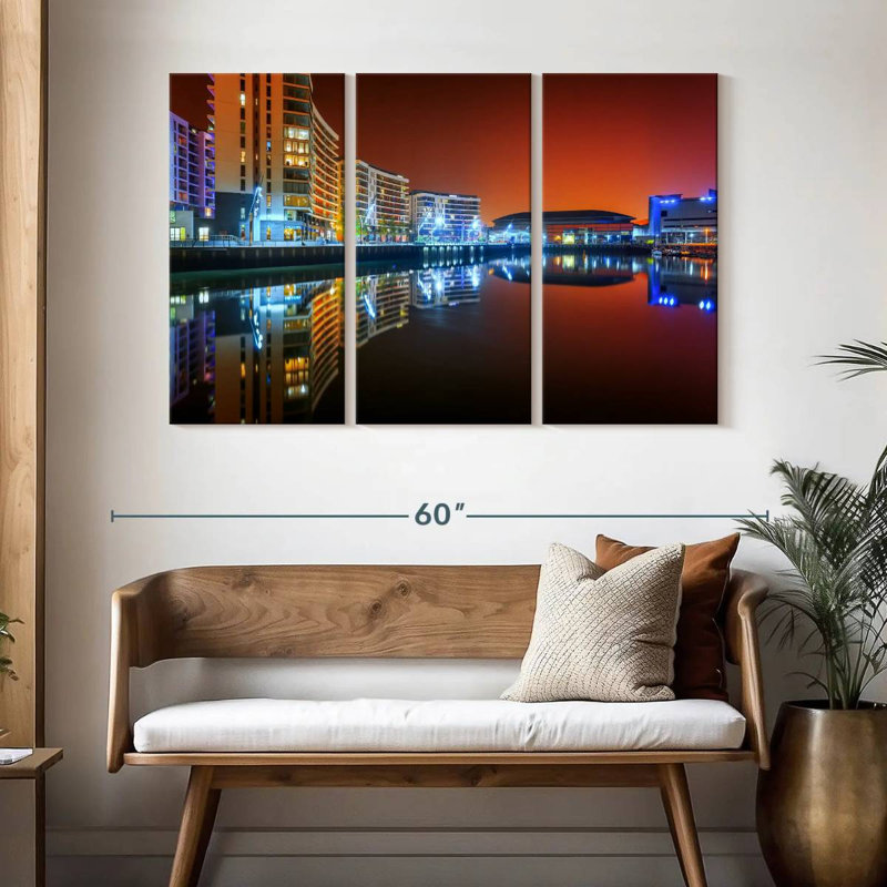 Belfast City Lights, 32" H x 50" W