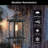 16" 1-Light Industrial Black Outdoor Pendant Light with Glass Shade