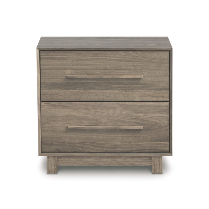Sloane 2 - Drawer Solid Wood Dresser, Weathered Oak