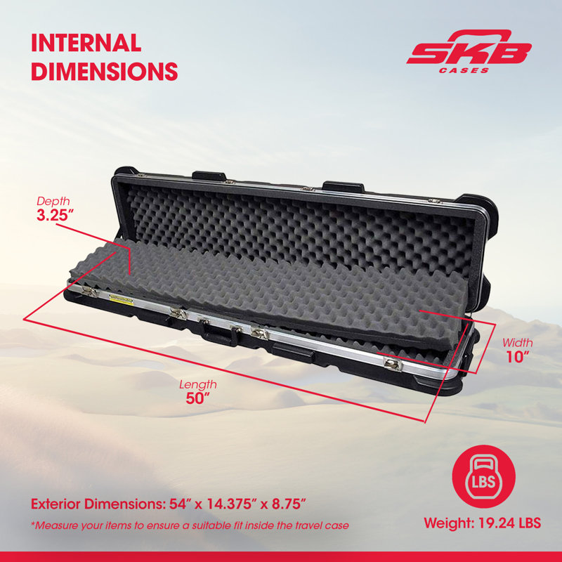 55" Waterproof Double Rifle Transport Case