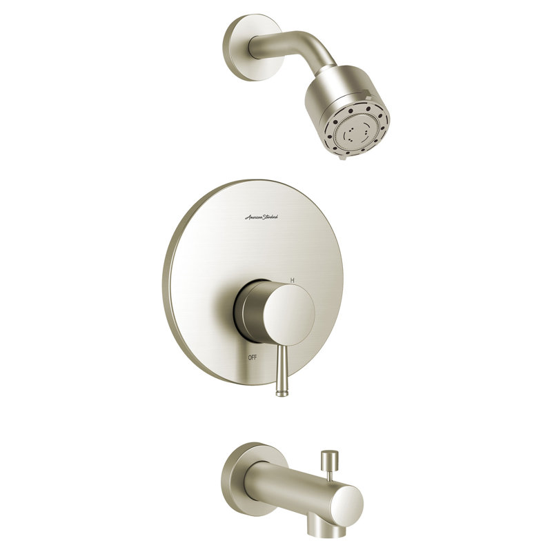 Robinet de baignoire et douche Serin, Nickel brossé