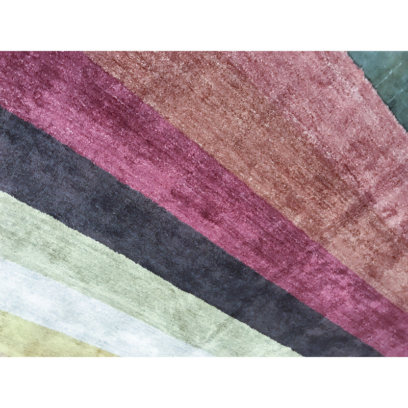 Hand Woven Striped Area Rug