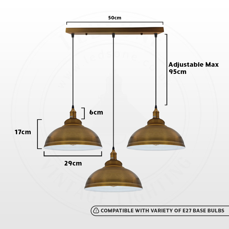 Gerena 3 - Light Brown Kitchen Island Pendant