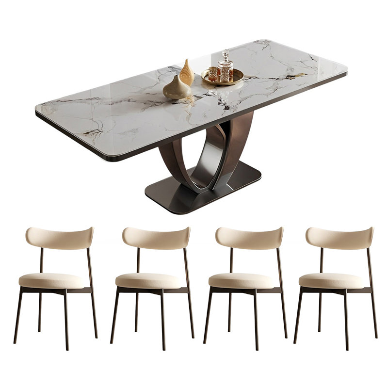 Ensemble de table et de chaises rectangulaires Home Rock, H 29,52 po x L 62,99 po x l 33,46 po