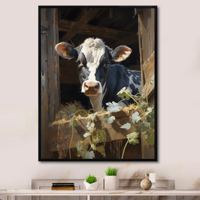 Damalis Cow Rustic Charm I - vache, art mural