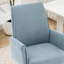 Chaise de bureau ergonomique à dossier moyen avec tissu rayé et base dorée-1092124960