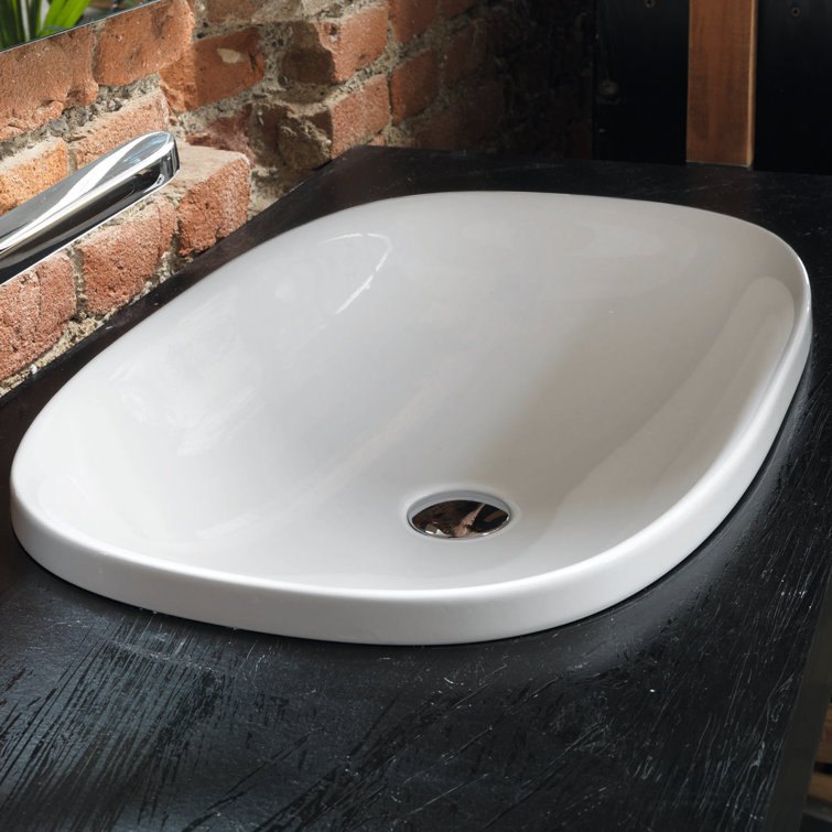 WS Bath Collections Wild 15.7'' Ceramic White Ceramic Rectangular Bathroom Sink