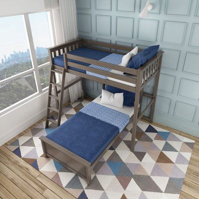 L-Shaped Twin Over Twin Bunk Bed