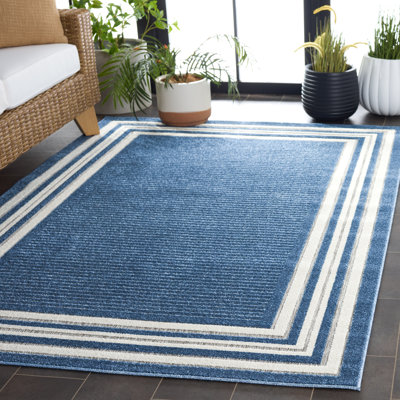 Tapis intérieur / extérieur bleu clair / ivoire Doresha 303