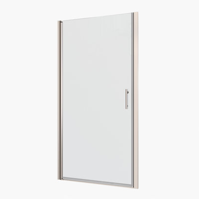 Stylish 1 3/8" Adjustment,Universal Pivot Shower Door, Open Outside, With 1/4" Tempered Glass