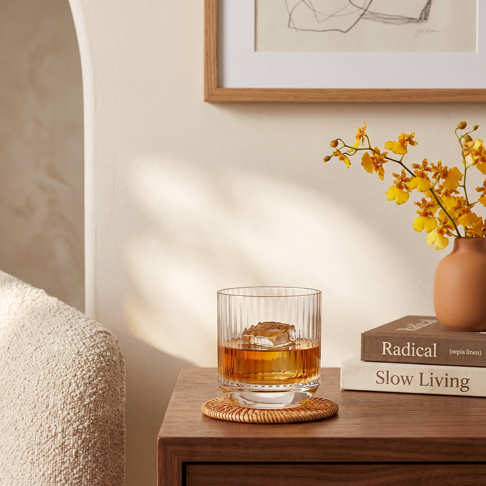 Big Top Ribbed Crystal Whiskey Glass, 9.25 Oz
