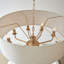 Azmoe 8-Light Chandelier finished in Vintage Brass and Natural