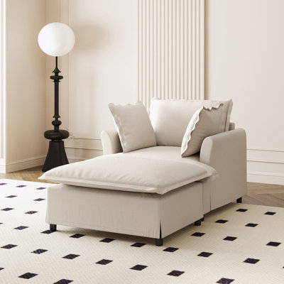 Fauteuil avec repose-pieds et repose-pieds en chenille