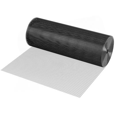 Hardware Cloth 24 In X 50 Ft, 1/2 In 19 Gauge Galvanized Wire Mesh Roll, Weather-Resistant Vinyl Coated Chicken Wire Fencing, Heavy Duty Welded Garden Plant Fencing For Rabbit Cage Snake Fence