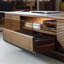 Table basse en bois massif noyer noir-105170598