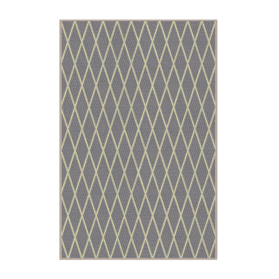Tapis décoratif gris à motif géométrique Rutz