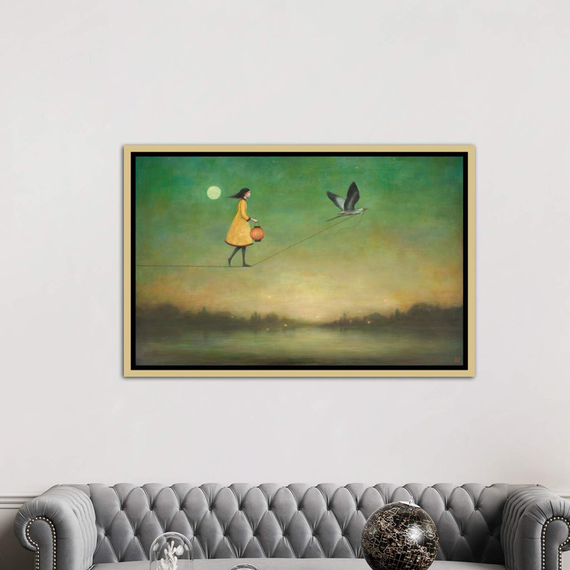 « blue moon expedition » par duy huynh-print, H 40 po x l 60 po x P 1,5 po, Toile encadrée d'or