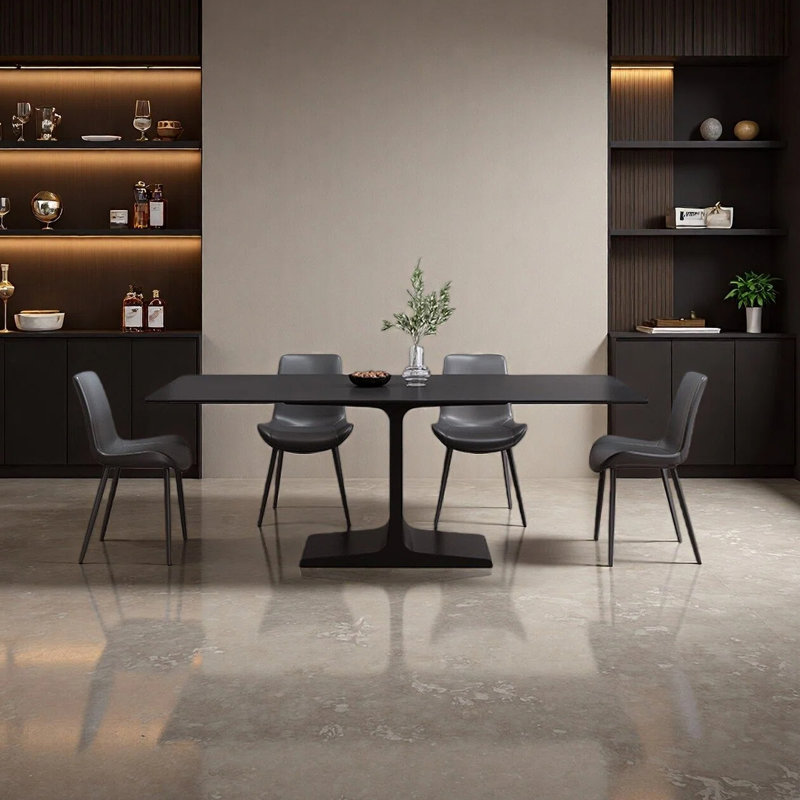 Table de salle à manger rectangulaire italienne, H 29,53 po x l 62,99 po x P 35,43 po