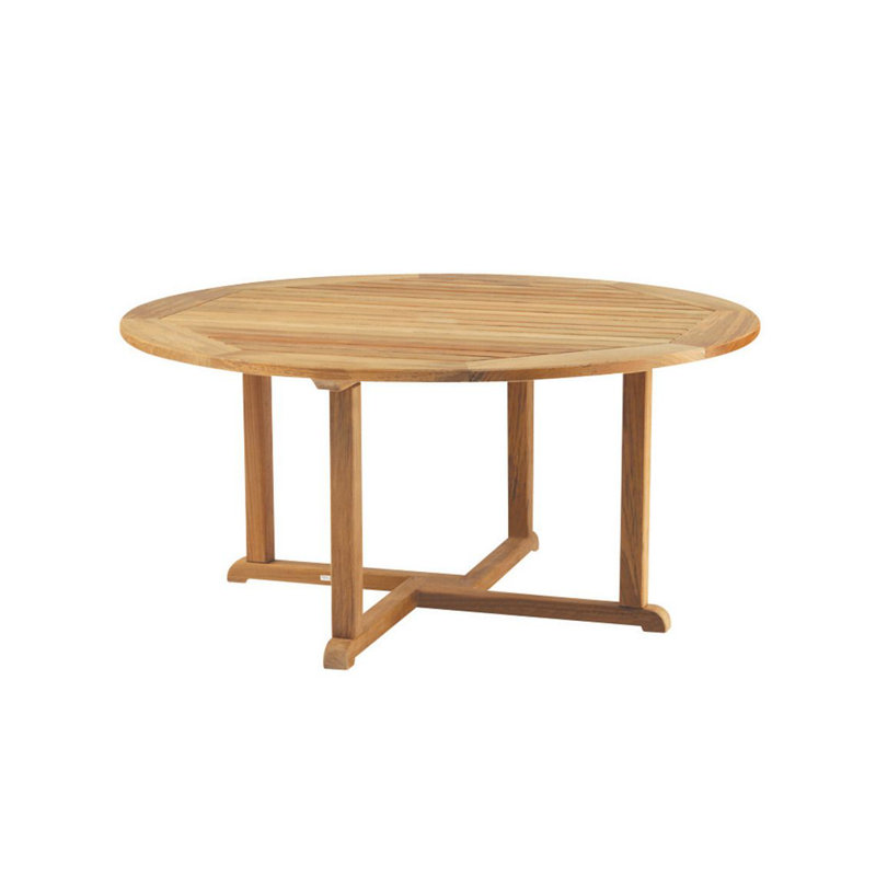 Essex Outdoor Round Teak Dining Table, 60" W x 60" L x 29" H