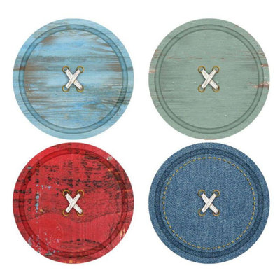 Ceramic Round 4 Piece Coaster Set