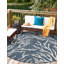 Tapis bleu contemporain Azilynn-598099876