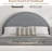 Upholstered Boucle Platform Bed with Storage Drawers & Round Headboard, Heavy Duty Noise Free-498254292-498254288