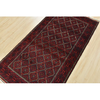 Tapis bleu unique de 3 pi 2 po x 5 pi 11 po