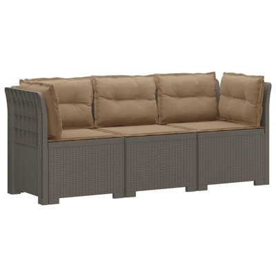 Garden Sofa Rattan Look PP Outdoor Seating Modern Lounge Modular Casual