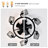 25.8''  Industrial Ceiling Fan With Remote Control ,5 Abs Blades Small Size Ceiling Fan For Living Room, Dining Room, Bedroom, Family Room, Matte Black ,6 Pcs*E26 (Does Not Include Light Bulbs)
