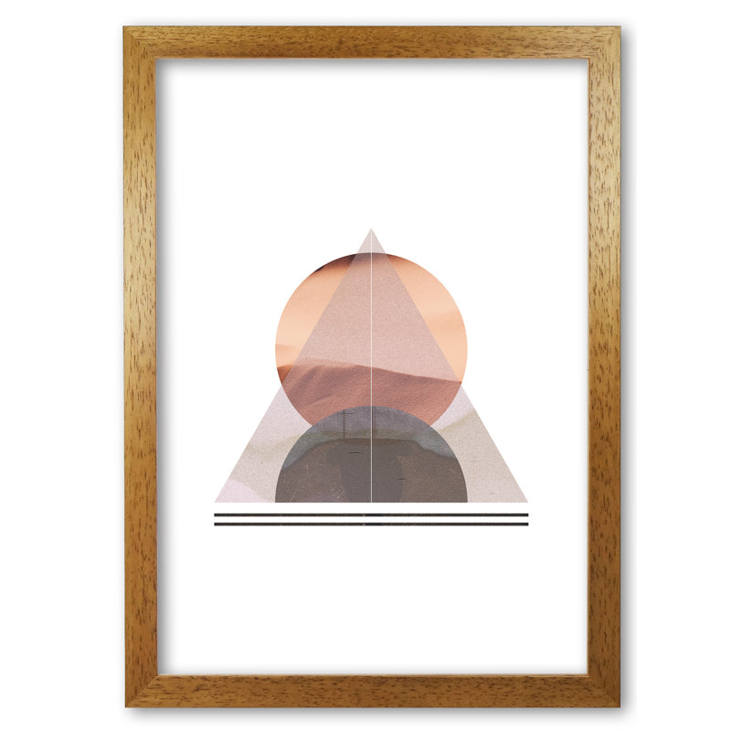 Abstract Sandstorm 2 - Print, 30 cm H x 21 cm W x 5 cm D, Honey Oak Frame