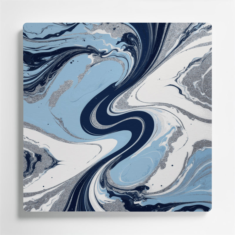 Art abstrait abstrait gris fluide 65, H 12 po x l 12 po