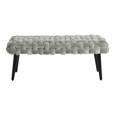 Clemmone Woven Velvet Bench