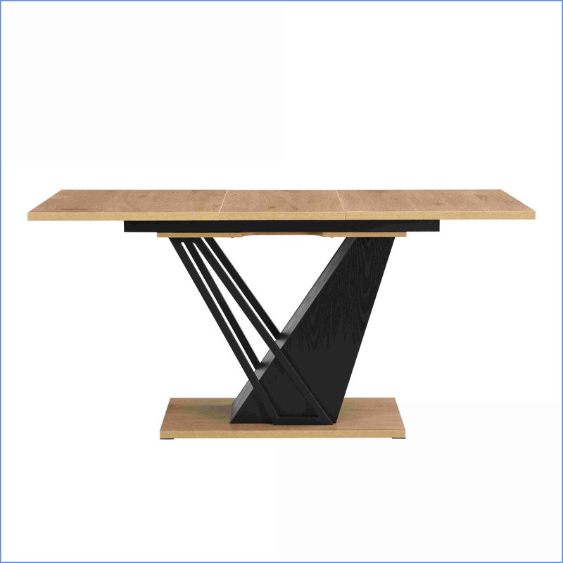 Table basse à aspect géométrique moderne avec structure en métal, peu encombrante et facile à nettoyer