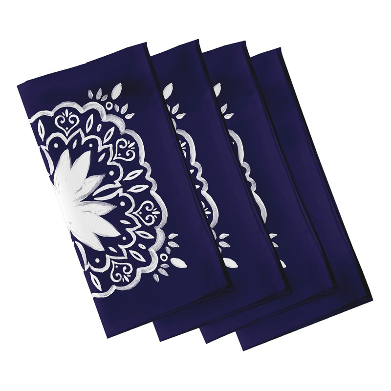 Ensemble de serviettes 4 pièces Aeryn, Bleu marine