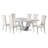 Grey And Chrome 7-Piece Rectangular Dining Table Set-1524594386-1524594380