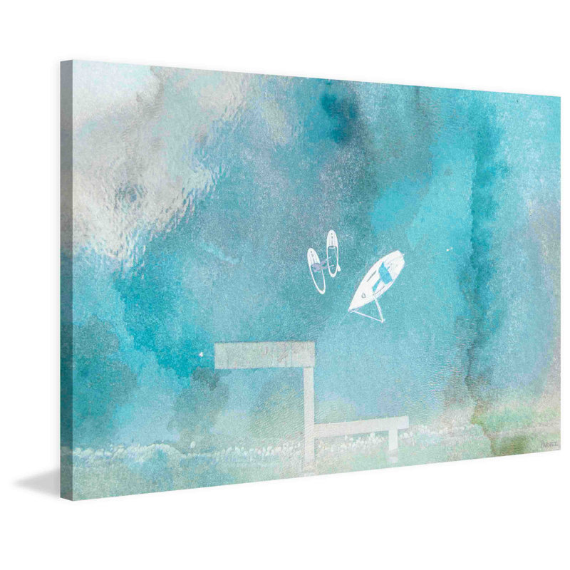 « out on the lake » par parvez taj,, impression sur toile tendue Rustic Nautical, H 16 po x l 24 po x P 1,5 po