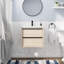 Meuble-lavabo flottant simple 24 po avec plateau en céramique Galeri-86812763