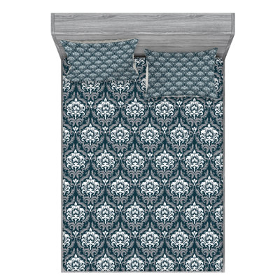 Microfiber Damask Sheet Set