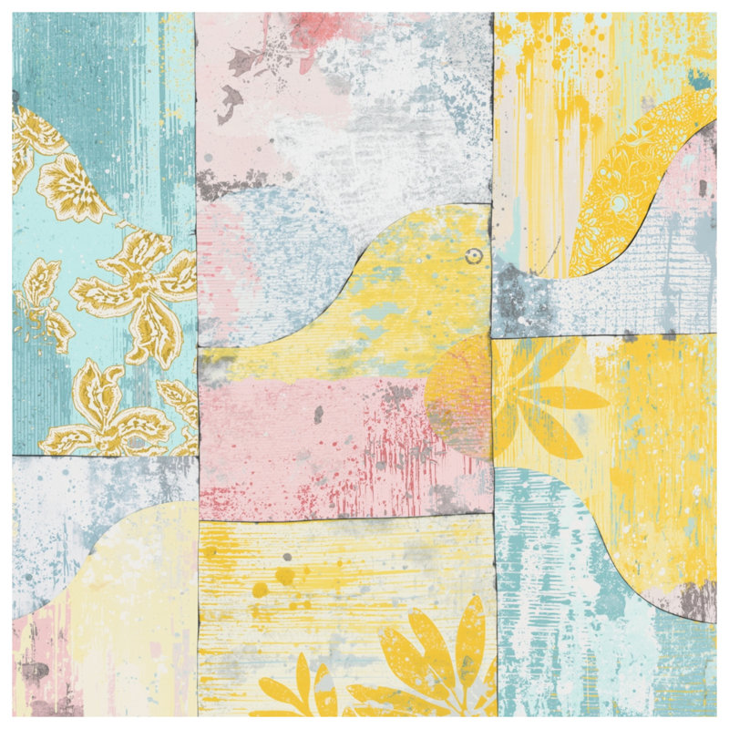 Rideaux de fenêtre Patchwork Floral, 50 po x 92 po - 1 panneau, Transparent