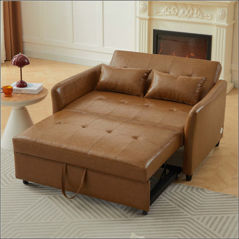 Lit convertible convertible, fauteuil ajustable surdimensionné avec trois ports USB pour les petits espaces